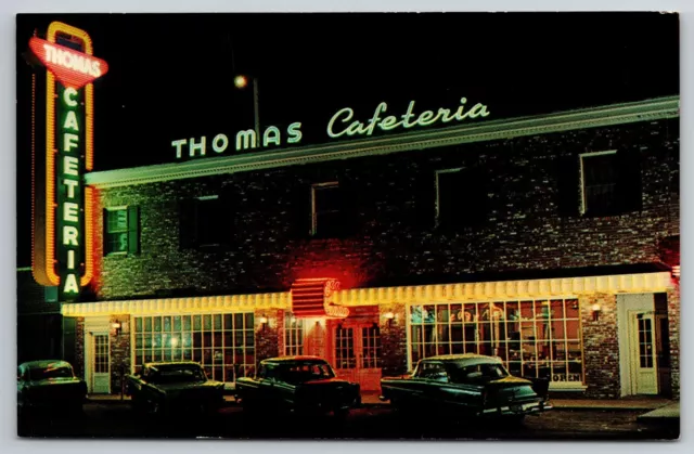 MYRTLE BEACH SC Postcard THOMAS CAFETERIA Ocean Highway/U.S. 17 SOUTH CAROLINA