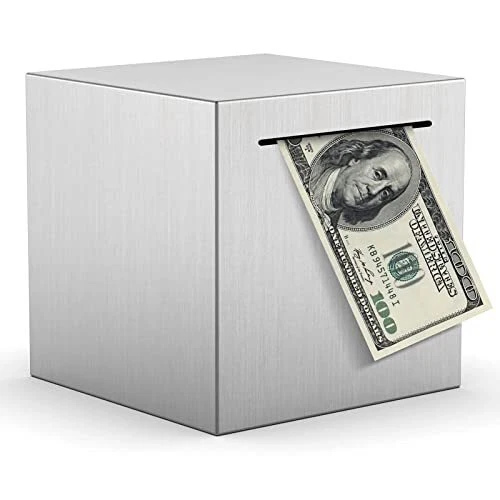 Piggy Bank for Adults Made of Stainless Steel Piggy Bank Must Break ...