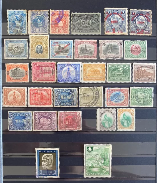 Lot de timbres GUATEMALA début / milieu XXème siècle