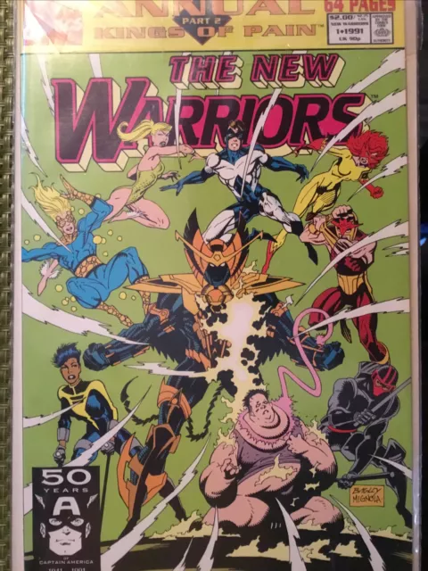 THE NEW WARRIORS Annual PART2 "Kings of Pain" 1991 Marvel Comics 64 pgs