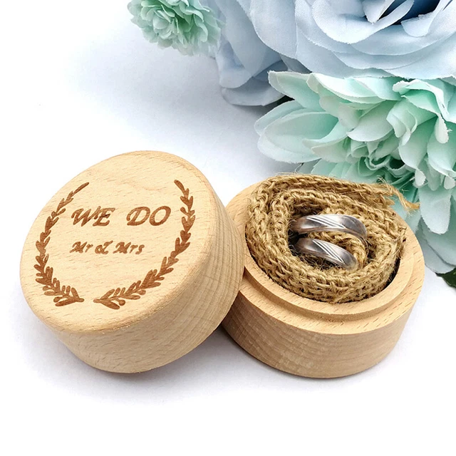 Scatola Anello Legno Matrimonio Fidanzamento Anello In Legno Portatore Scatola Anello Rustico Scatola*/t