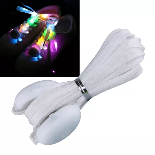 LED Shoelace Flashing Light Up Glow Luminous Nylon Shoe Strings Shoe Laces