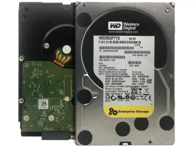 Western Digital 2TB 7200RPM 3.5" SATA 3Gb/s HDD Enterprise Hard Drive WD2003FYYS