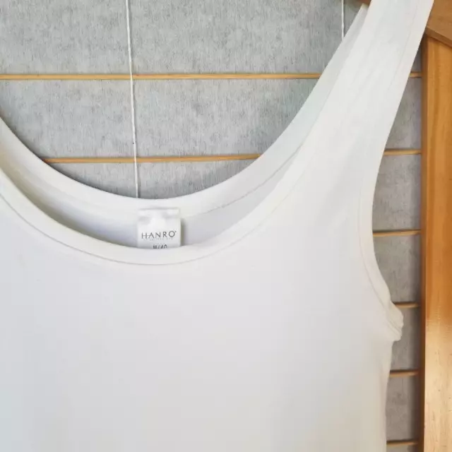 Hanro Seamless Tank Ivory Scoop Neck Made in Austria Medium 2