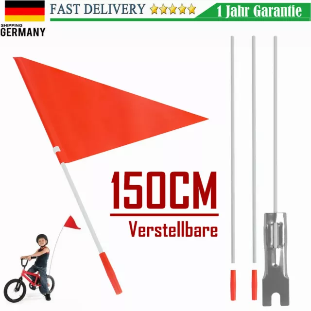 Fahrradwimpel Sicherheitswimpel Fahrrad Fahne Flagge Verdrehschutz orange Wimpel