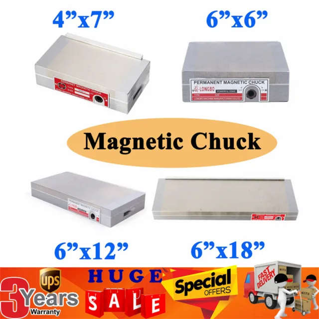 Magnetic Chuck Fit Grinding Machine Permanent Magnetic Chuck 4×7"/6×12"/6×18"...