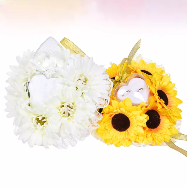 Ringkissen Für Hochzeit Eheringkissen Sonnenblume Brautgeschenk Dekorationen