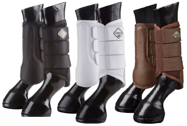 LeMieux Mesh Brushing Boots Lightweight Schooling Splint Black/White/Brown S-XL