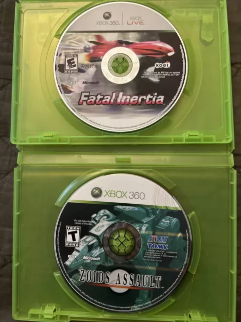 ¡Lote de 2 Xbox 360 Griales! Inercia fatal y asalto zoids