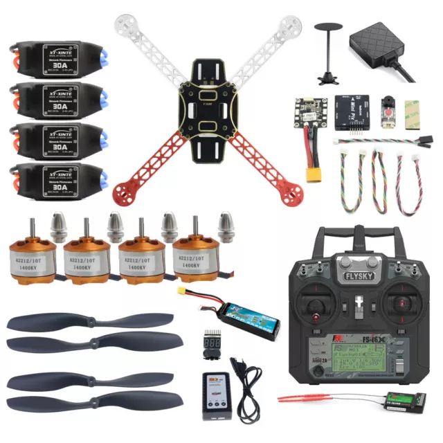 Pro DIY 310 330 360 Full Kit FPV Drone 2.4G 10CH RC 4-Axis Quadcopter Radiolin