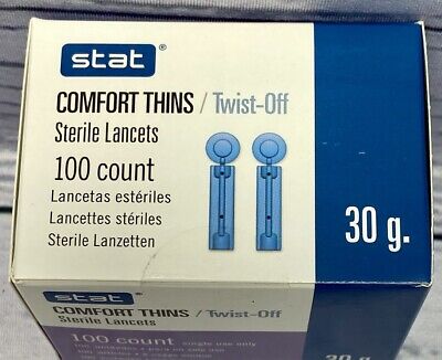 Micro lanzas estériles STAT Comfort Thins 100 unidades calibre 30 exp. 06/30/2025