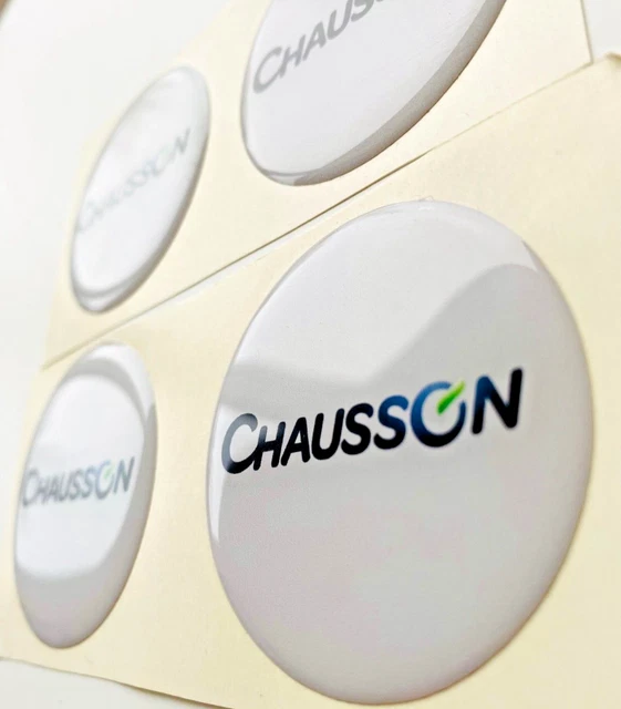 STICKERS CAMPINGCAR CHAUSSON, stickers roue logo CHAUSSON, epoxy 56mm
