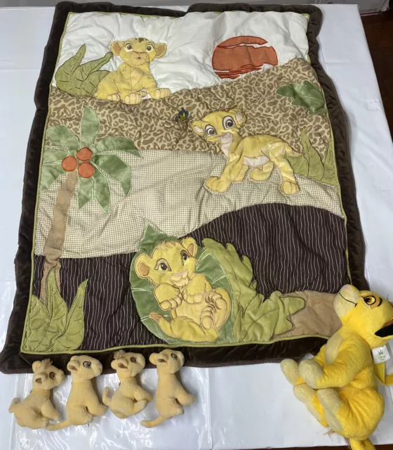 Disney Lion King Simbas Wild Adventure Quilted Blanket Baby Comforter Lot Plush