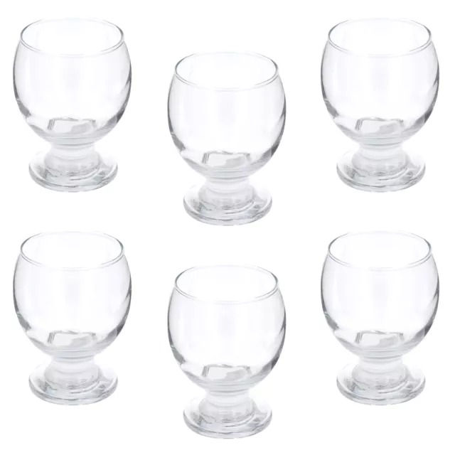 Glass Dessert Bowls Sundae Ice Cream Set of 6 Cocktail Goblet Look Dishes Cups 3