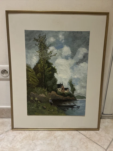 Huile Sur Panneau Signee Provot Peintre De St Julien Les Metz