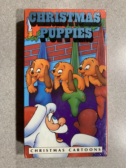 VINTAGE 1992 CHRISTMAS Puppies VHS Video Tape Christmas Cartoons New