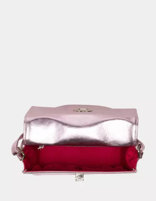 Betsey Johnson Kitsch Give Me a Ring Pink Metallic Phone Crossbody Bag Sealed 3