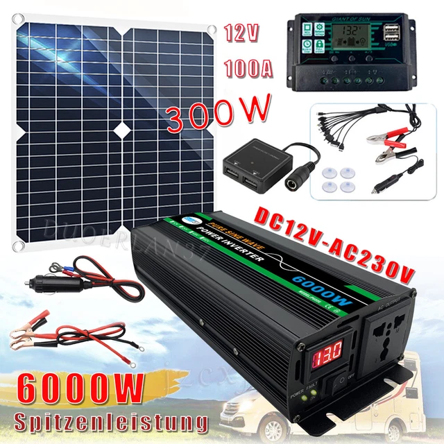 Kit Solaire 500W Pour Camping-car – Panneau, Régulateur Et Onduleur 12V, Idéal Pour Autonomie énergétique
