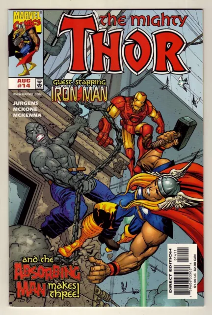 The Mighty Thor #14 - August 1999 Marvel - Iron Man cover/story, Near Mint (9.6)