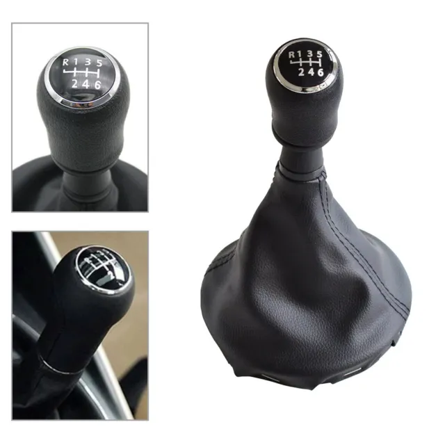 6 Speed Gear Shift Knob w/ Gaitor Gaiter Boot Cover For VW transporter t5.1 t5