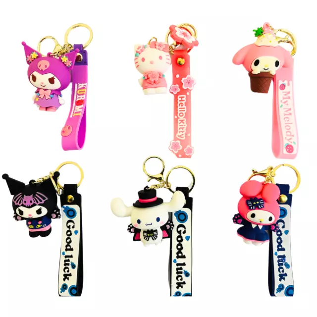 Sanrio Bag Pendant Kuromi Hello Kitty Cinnamoroll My Melody Keychain Toy Girls