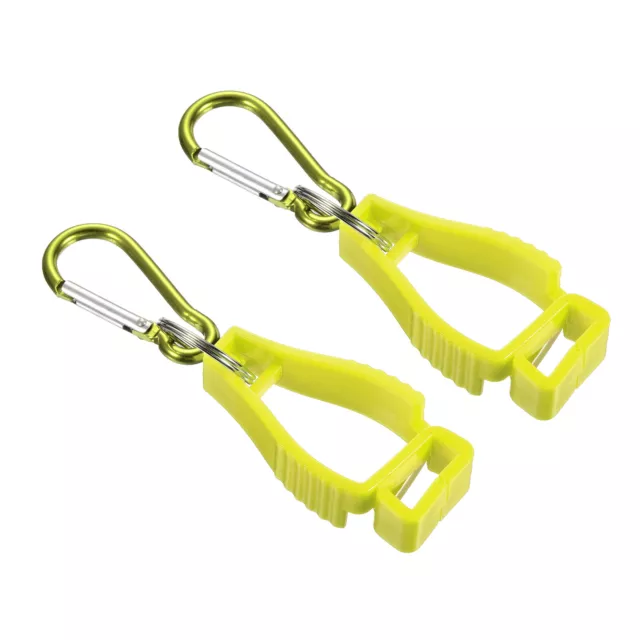 2pcs Glove Keeper, Gloves Grabber Clips Holder Hanger for Helmets, Yellow