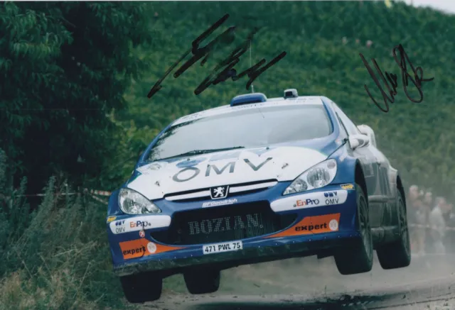 Manfred Stohl and Ilka Minor Hand Signed 12x8 Photo Citroen Xsara Rally 2.