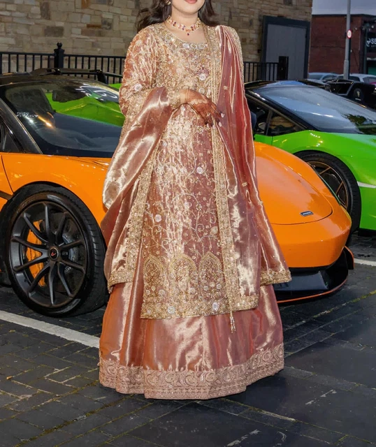 ASIAN INDIAN PAKISTANI Dress Ladies Wear In Black / Gold Maxi Gown Dress  Size 10 85.00 - PicClick UK