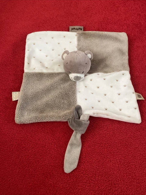 🇫🇷 Doudou Nattou Tom Max Noa Ours Blanc Marron Couronne Tétine Neuf