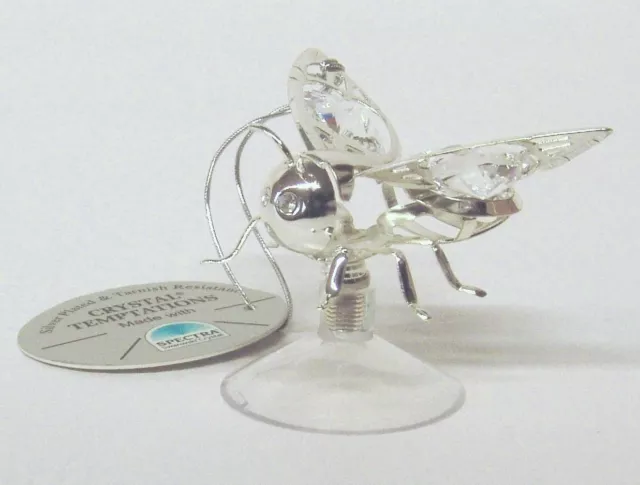 3261-scsl Hummel Bumble-Bee Swarovski Cristal 24 Carat Argent Crystal Silver 2