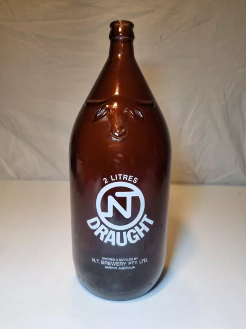 Vintage Darwin Stubby NT Draught Brewery Bottle 2 Litres Beer Bottle - Empty #2