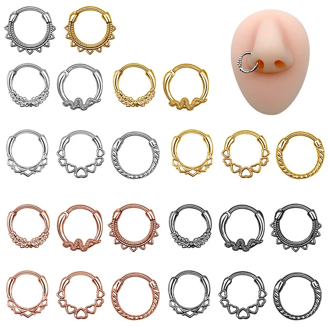 Piercing al setto forma serpente modello anello naso elica corpo cartilagine Jewe'DB