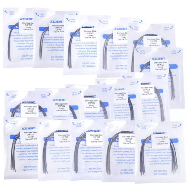 AZDENT Dental Orthodontic Arch Wires Stainless Steel Natural Form Rectangular 3