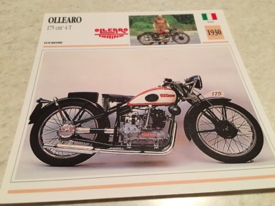 Avorio Calthorpe 350 1930 Scheda Porta Carte Motocicletta Morso Collezione Atlas 
