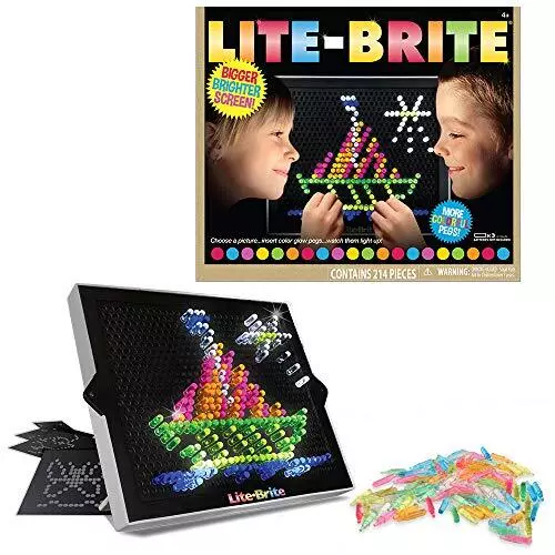 Magic Screen Retro Style Lite Brite Kids Toy Fun Light Bright Game Set NEW