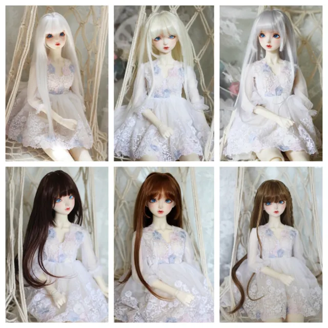 Dolls Long Hair Wigs for 1/3 1/4 1/6 BJD Fashion Doll Finished DIY Accessories