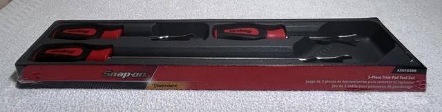 SNAP-ON ASG103BR INSTINCT Red Soft Grip Trim Pad Removal Tool Set New ...