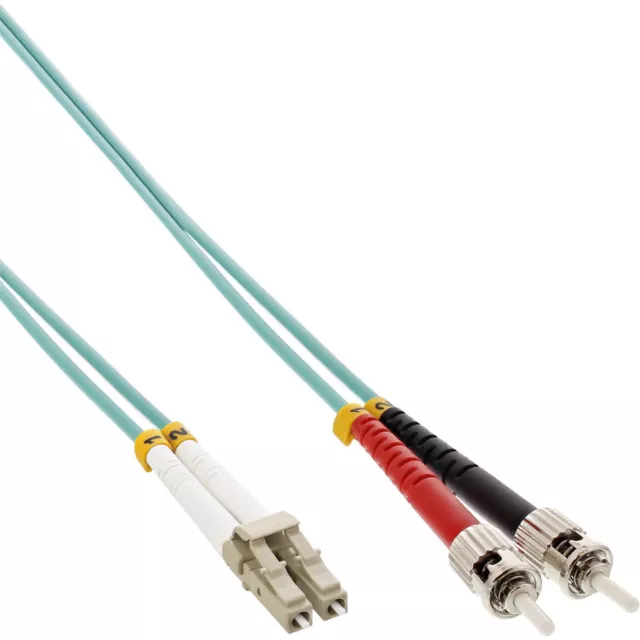 5x InLine LWL Duplex Kabel, LC/ST, 50/125µm, OM3, 15m