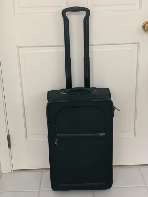 TUMI Alpha Carry-On Expandable Wheeled Packing Case Suitcase - Black Pre-owned