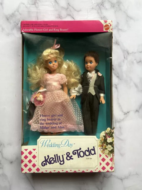 Vintage Mattel 1990 Wedding Day Kelly And Todd Barbie Doll