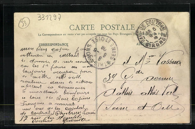 CPA Coutras, Hotel de la Paix en Face la Gare 1909 2
