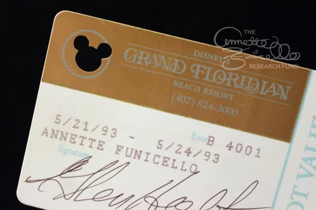 Annette Funicello Personal Property Grand Floridian Suite 4001 Walt Disney World