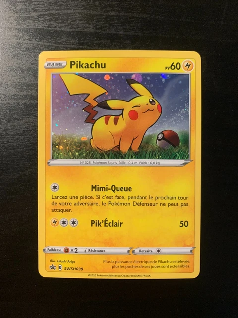 CARTE POKÉMON GO Pikachu 027/078 Holographique Epée et Bouclier 10.5 Promo EUR 1,00 - FR