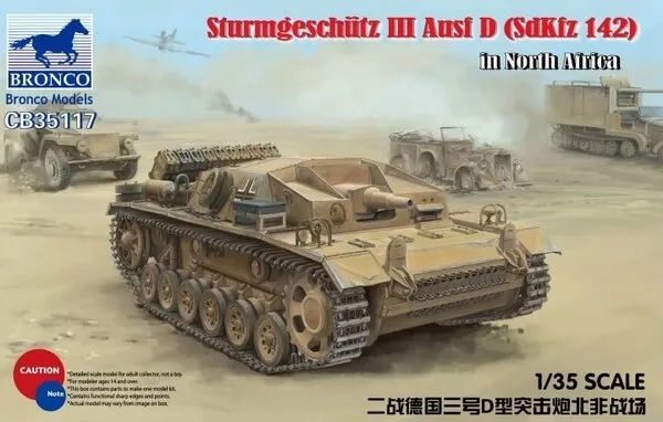 Bronco Models CB35117 1:35 Sturmgeschutz III Ausf. D (Sd.Kfz.142) in North Afric