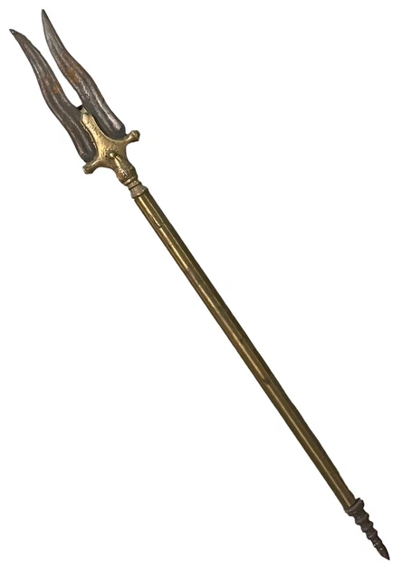 Antique reproduction brass Ankush/spear head with double edged katar 26”