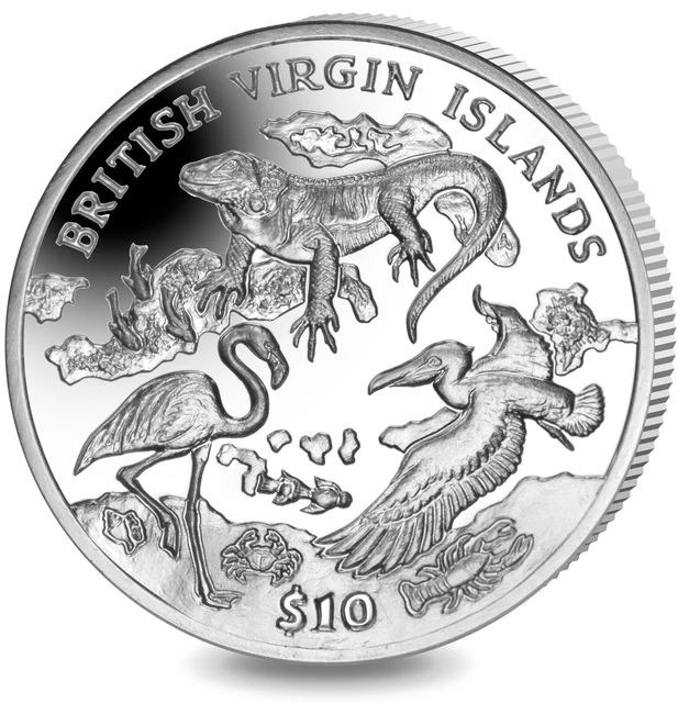 2018 British Virgin Islands Archipelago $10 Proof Silver Coin w/Box and COA