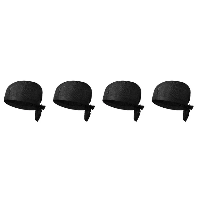 12 pcs Tie Back Hats Chef Hats for Women Catering Hats Chef Turban