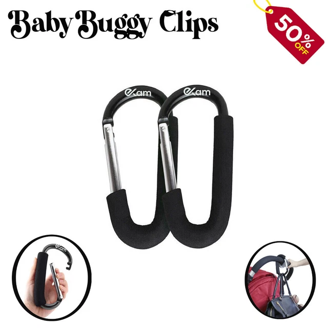 2pcs Baby Buggy Clips Pram Bag Pushchair Stroller Clip Hook Shopping Walker eKam