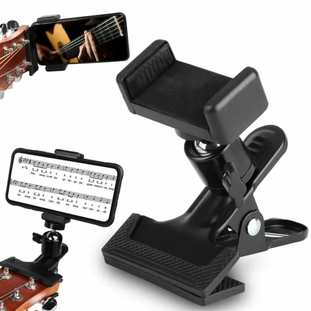 Guitar Headstock Music Mobile Phone Holder Bracket Stand Cell Phone Clip Clamp