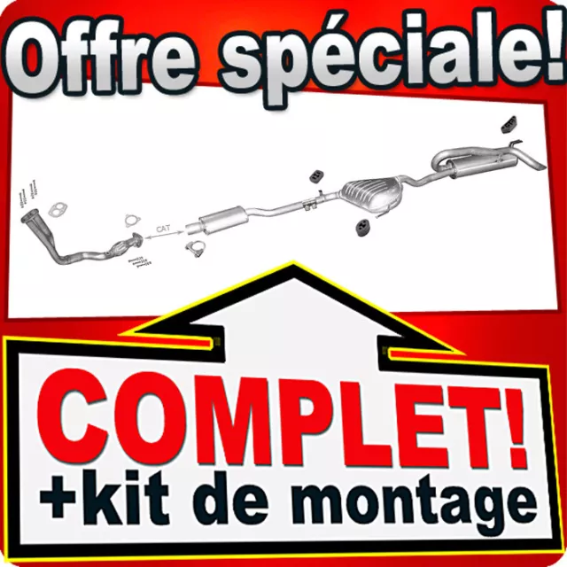 Échappement pour FIAT BRAVA / BRAVO (182) 1.6 16V 1995-05.1998 Silencieux